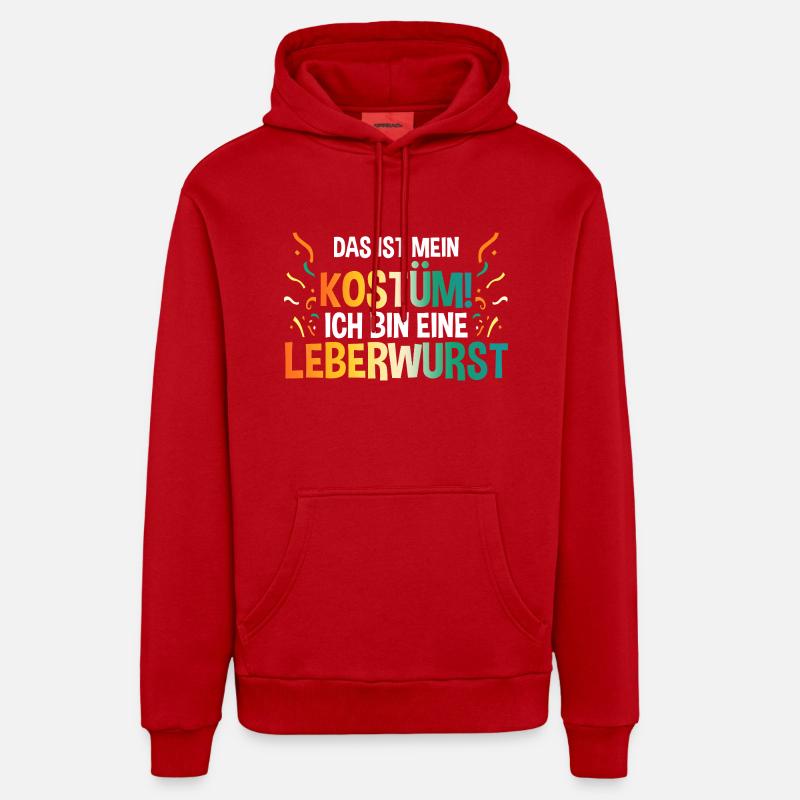 Carnaval de Jecken Carnaval - Sweat à capuche bio décontracté fabriqué en UE - rouge