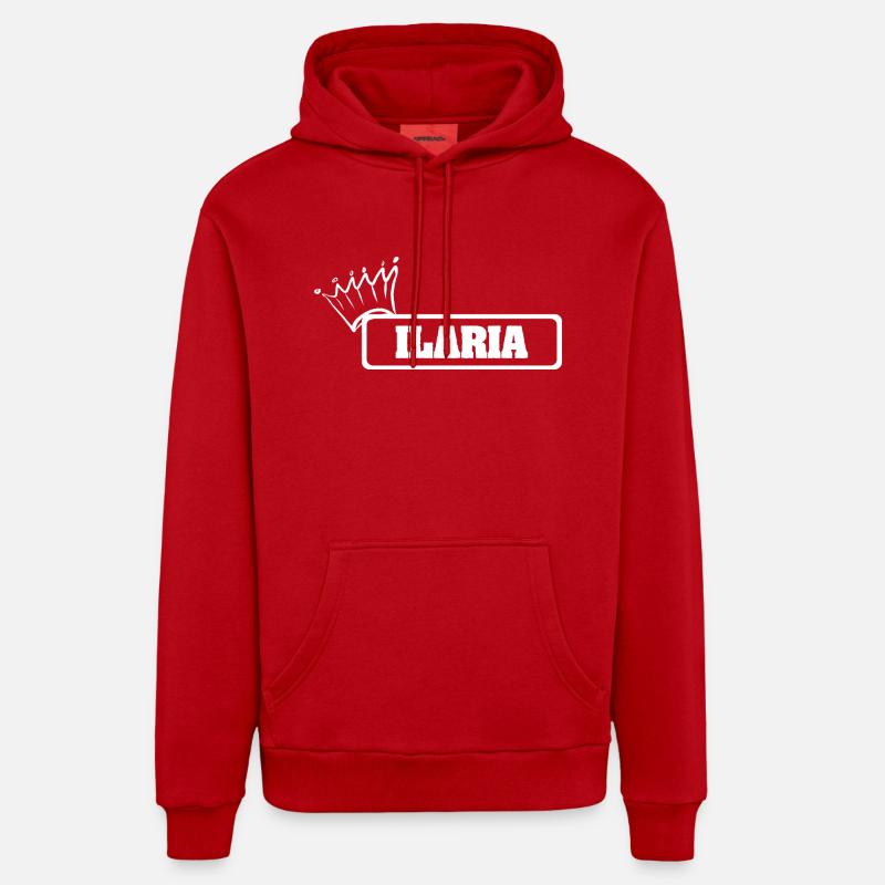 Ilaria comme couronne - Sweat à capuche bio décontracté fabriqué en UE - rouge