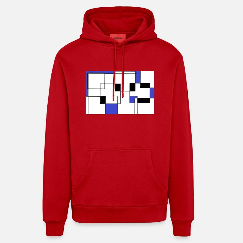 Sequence - Sweat à capuche bio décontracté fabriqué en UE - rouge