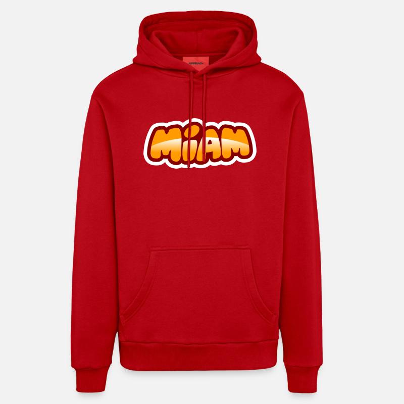 emoji expression miam.png - Sweat à capuche bio décontracté fabriqué en UE - rouge