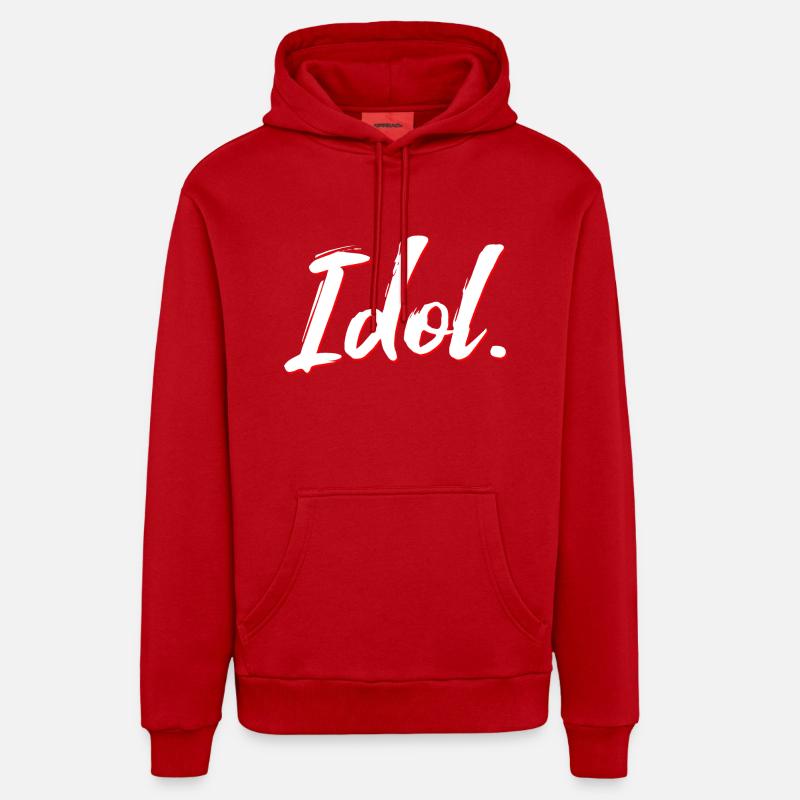 Idole nouvelle - Sweat à capuche bio décontracté fabriqué en UE - rouge