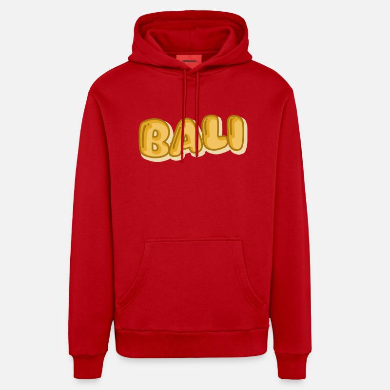 Vacances Bali - Sweat à capuche bio décontracté fabriqué en UE - rouge