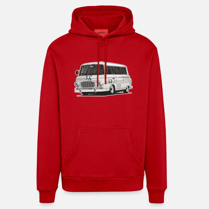 Barkas B1000 // Illustration - Sweat à capuche bio décontracté fabriqué en UE - rouge