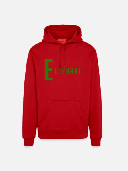 Elephant - Organic Relaxed Hoodie Made in EU - Rot