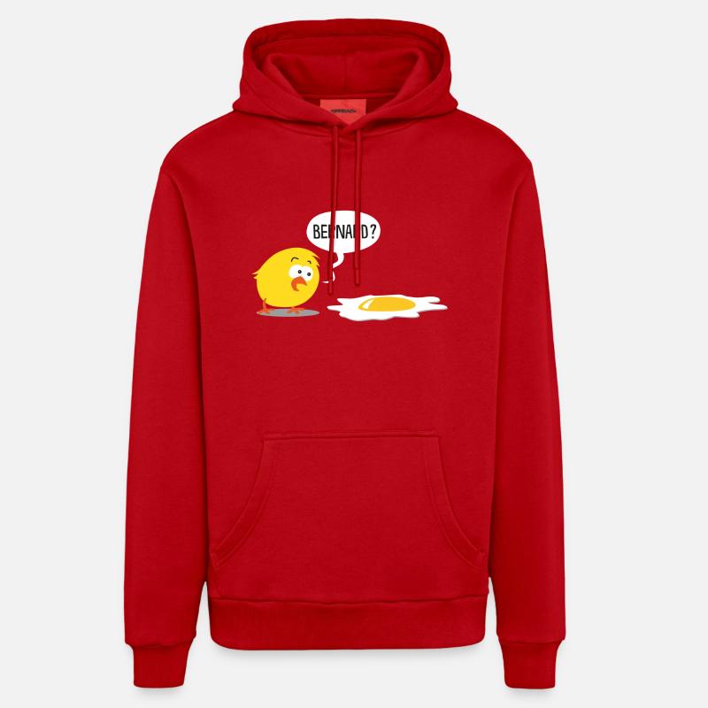 Bernard - Sweat à capuche bio décontracté fabriqué en UE - rouge