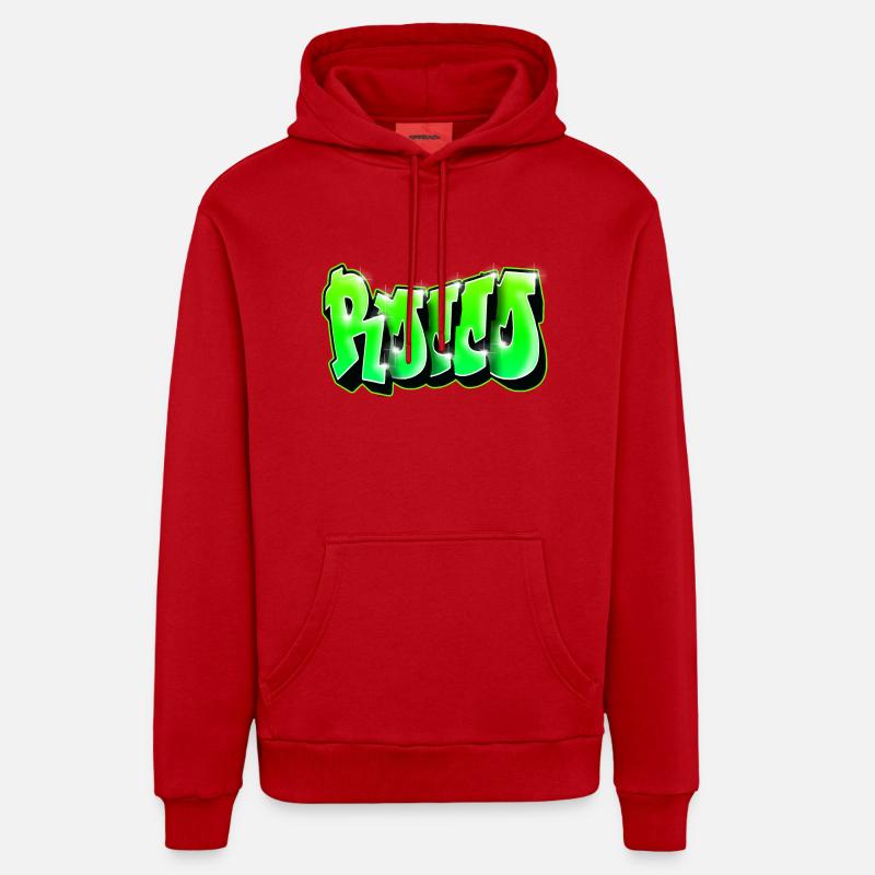 ROCCO GRAFFITI PRINT - Sweat à capuche bio décontracté fabriqué en UE - rouge