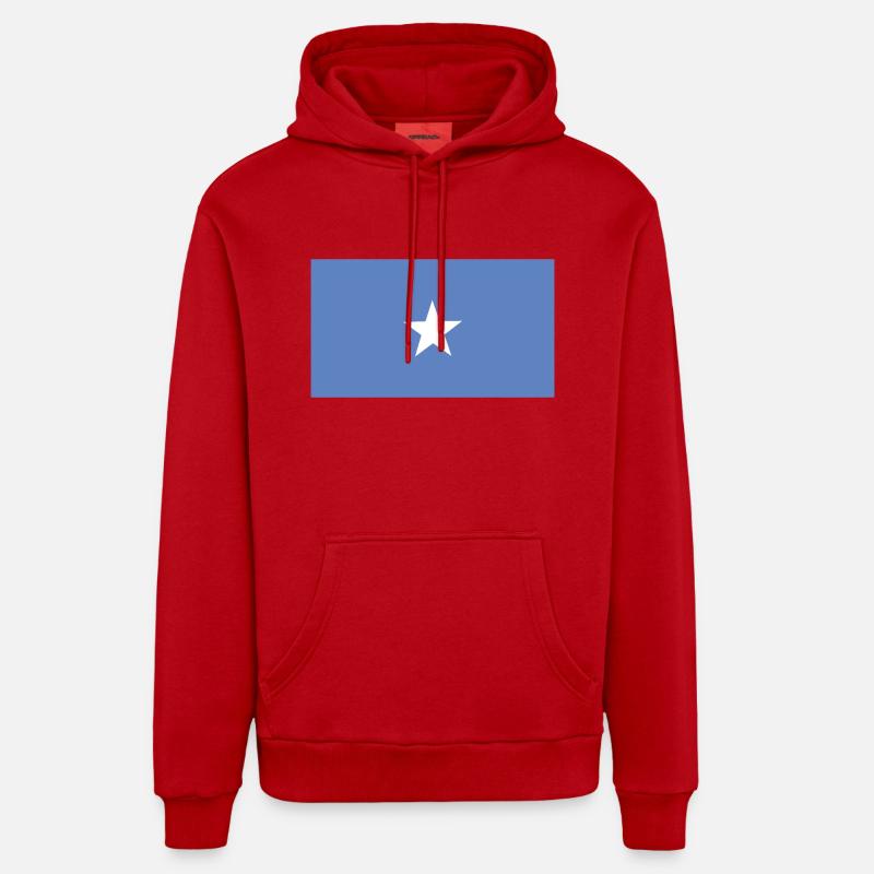 Drapeau de la Somalie - Sweat à capuche bio décontracté fabriqué en UE - rouge