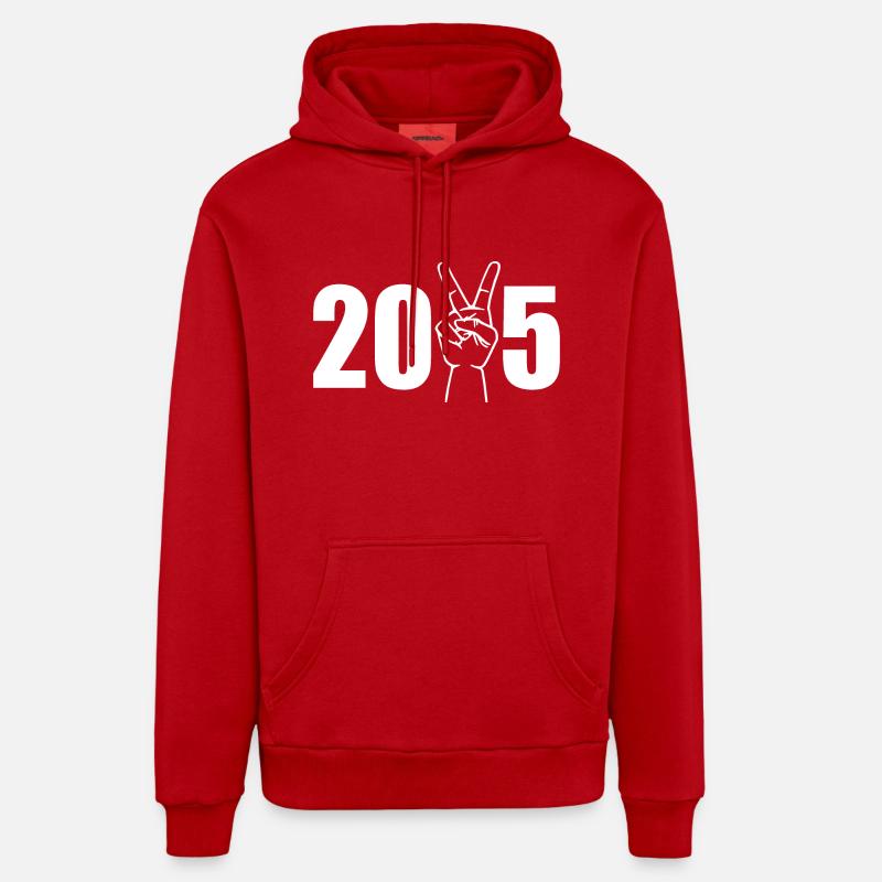 2025 - Sweat à capuche bio décontracté fabriqué en UE - rouge