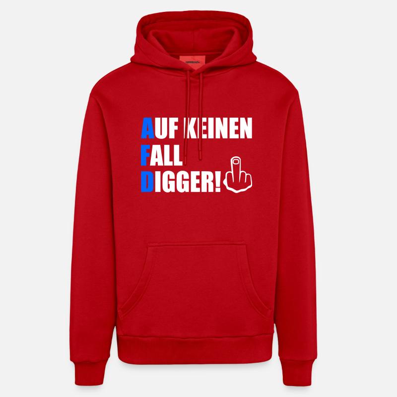 Certainement pas digga - Sweat à capuche bio décontracté fabriqué en UE - rouge