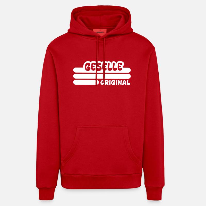 Profession compagnon - Sweat à capuche bio décontracté fabriqué en UE - rouge