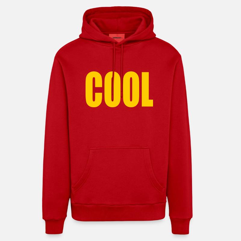 Cool - Sweat à capuche bio décontracté fabriqué en UE - rouge