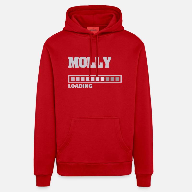 Cadeau pour Molly - Sweat à capuche bio décontracté fabriqué en UE - rouge