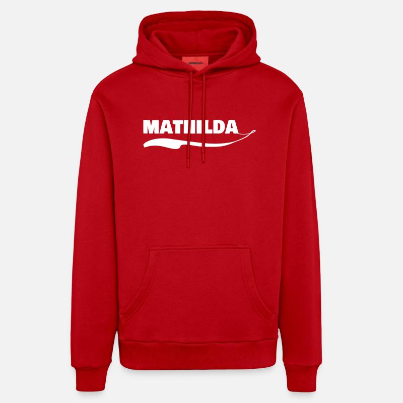 Cadeau pour mathilda - Sweat à capuche bio décontracté fabriqué en UE - rouge