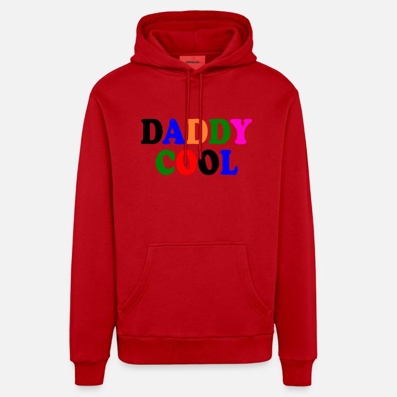 Daddy cool - Sweat à capuche bio décontracté fabriqué en UE - rouge