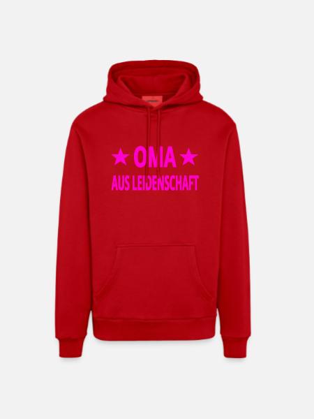 Oma - Organic Relaxed Hoodie Made in EU - Rot