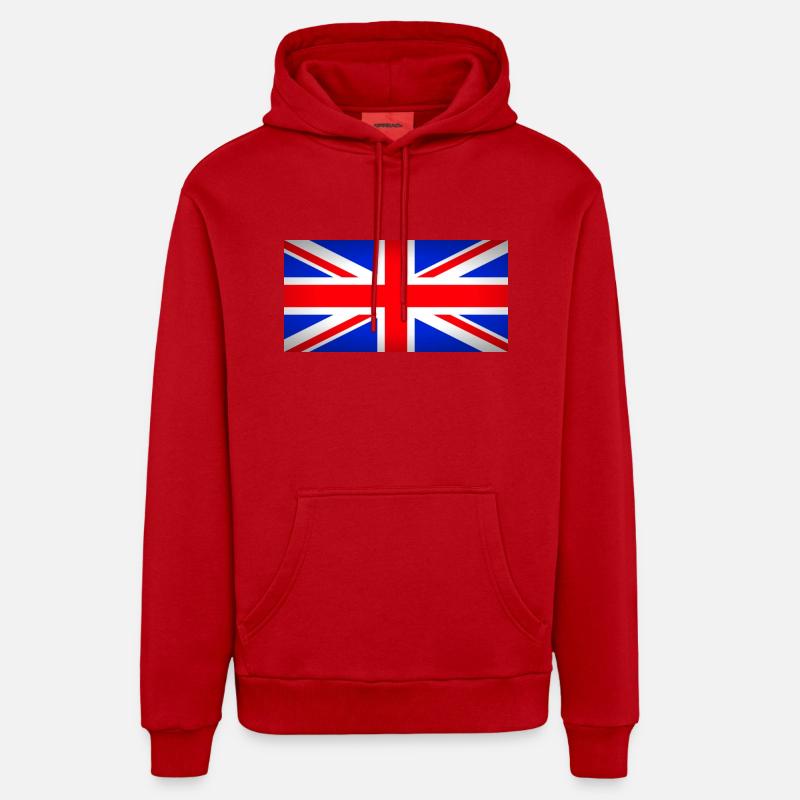 Royaume-Uni - Sweat à capuche bio décontracté fabriqué en UE - rouge