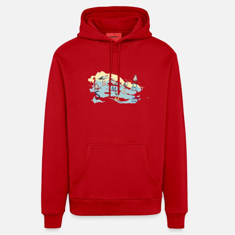 concours d'été - Sweat à capuche bio décontracté fabriqué en UE - rouge