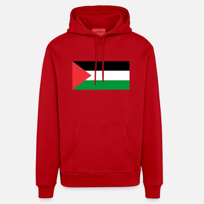 Palestine - Sweat à capuche bio décontracté fabriqué en UE - rouge