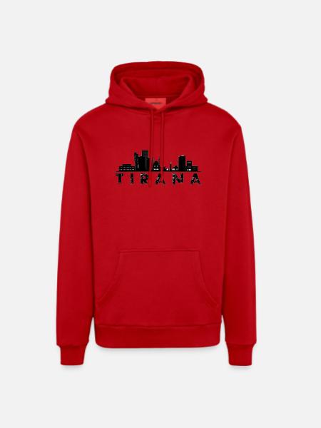 Tirana - Organic Relaxed Hoodie Made in EU - Rot