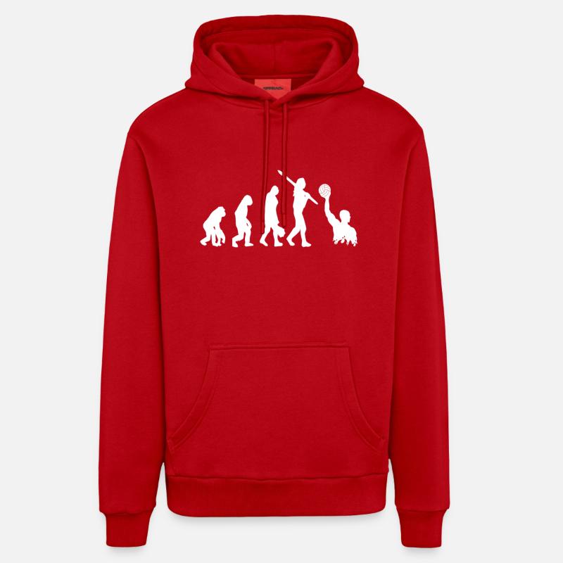 Water Polo Evolution - Organic Relaxed Hoodie Made in EU - red