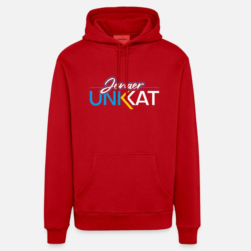 Pièce unique Iéna - Sweat à capuche bio décontracté fabriqué en UE - rouge