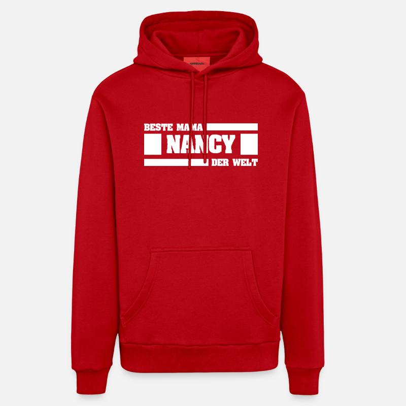 Mère Nancy - Sweat à capuche bio décontracté fabriqué en UE - rouge