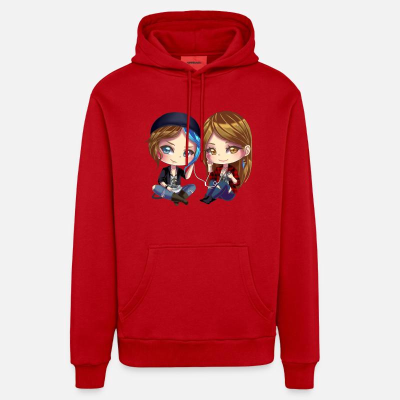 Chloe x Rachel - Sweat à capuche bio décontracté fabriqué en UE - rouge