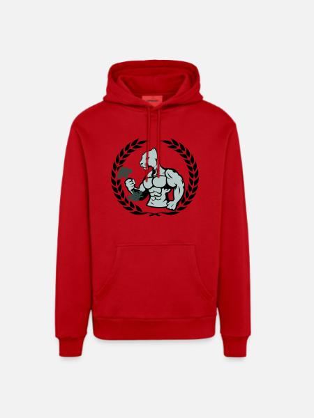 bodybuilder jaguar - Organic Relaxed Hoodie Made in EU - Rot