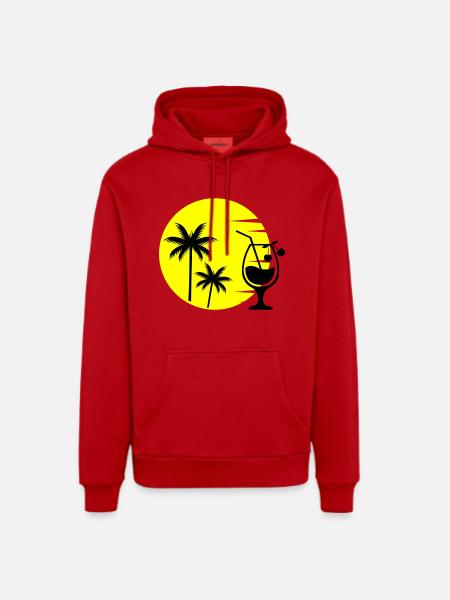 cocktail sunset - Organic Relaxed Hoodie Made in EU - Rot
