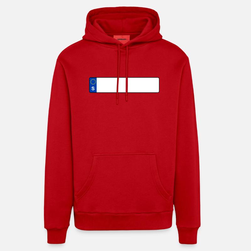 plaque d'immatriculation S Sweat à capuche bio décontracté fabriqué en UE