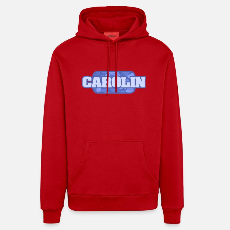 Nom : Carolin - Sweat à capuche bio décontracté fabriqué en UE - rouge
