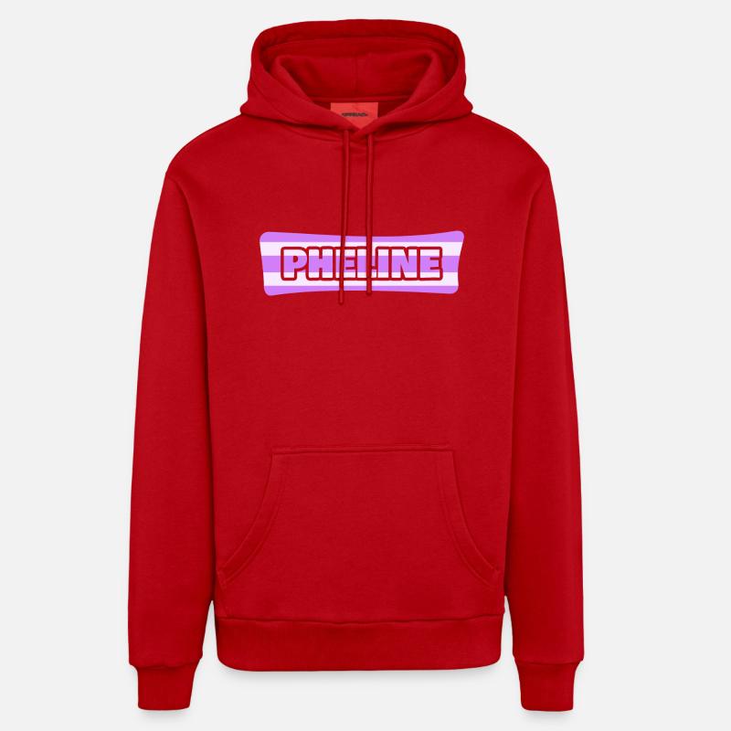 Pheline comme mariage - Sweat à capuche bio décontracté fabriqué en UE - rouge