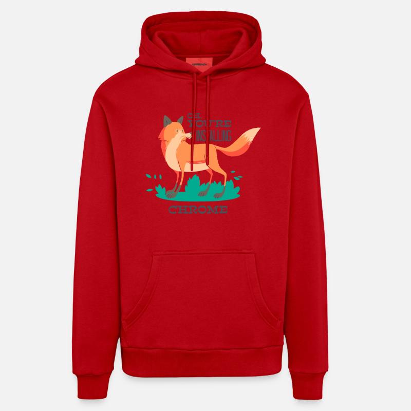 Fuchs-Chrome,Firefox Netz Browser Internet www - Organic Relaxed Hoodie Made in EU - Rot