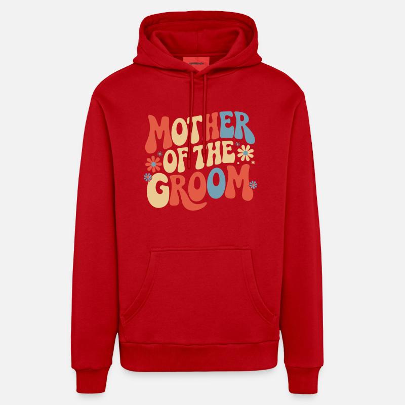Marié Mariage Mariage - Sweat à capuche bio décontracté fabriqué en UE - rouge