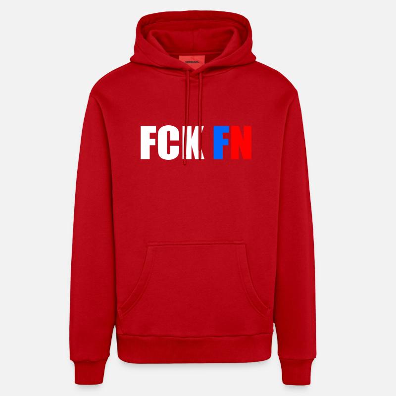 Fck fn - Sweat à capuche bio décontracté fabriqué en UE - rouge