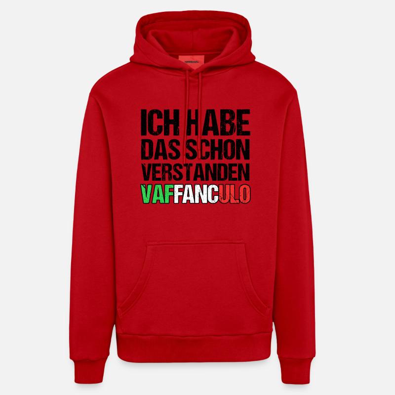 Italie Vaffanculo italien - Sweat à capuche bio décontracté fabriqué en UE - rouge