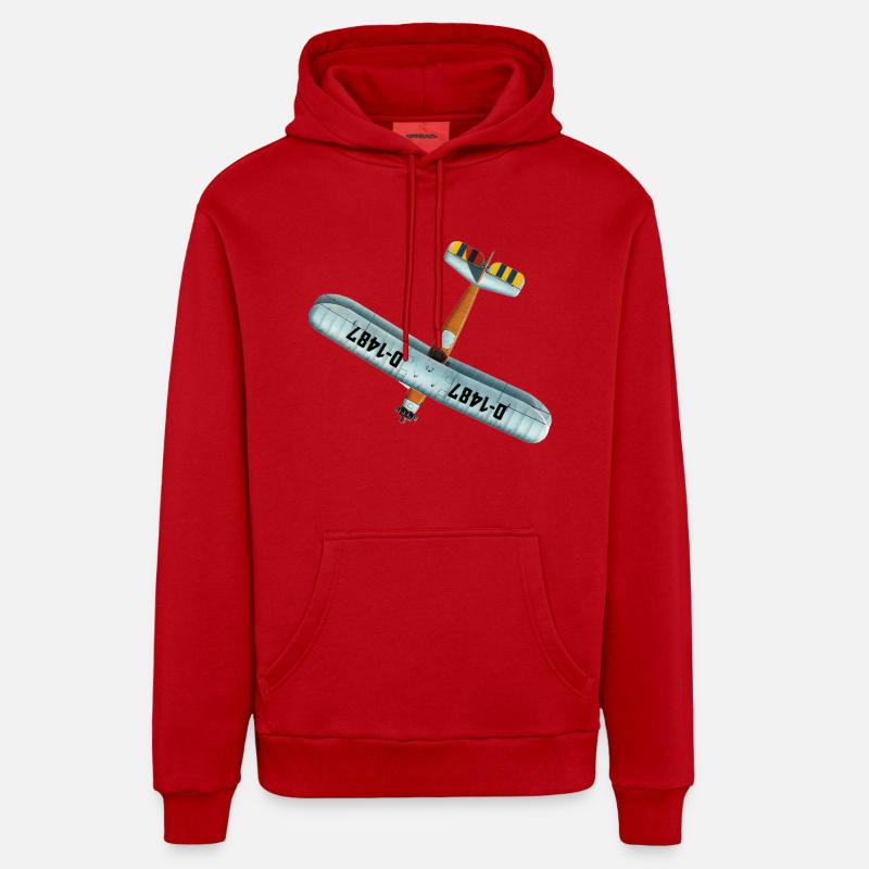 Udet Flieger 02 - Sweat à capuche bio décontracté fabriqué en UE - rouge