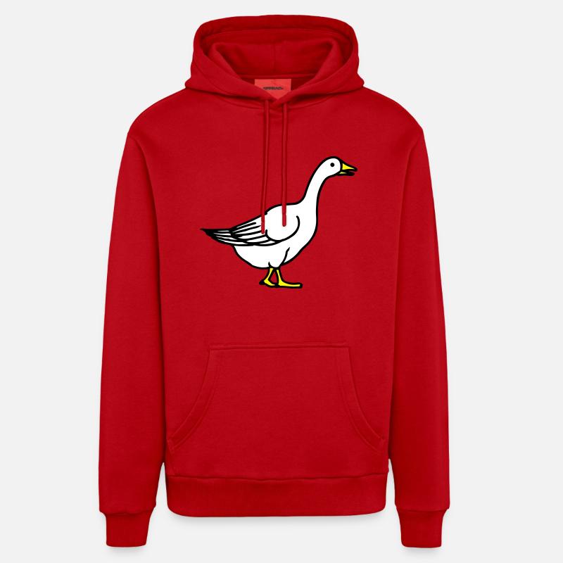 goose - Sweat à capuche bio décontracté fabriqué en UE - rouge
