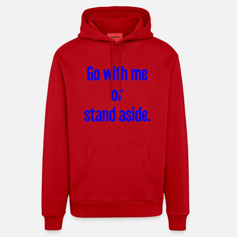 Geh mit oder beiseite - Organic Relaxed Hoodie Made in EU - Rot