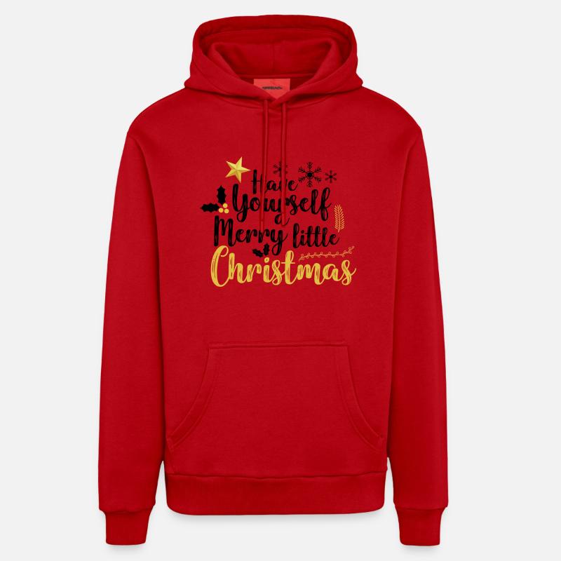 PASSEZ UN JOYEUX PETIT NOËL - Sweat à capuche bio décontracté fabriqué en UE - rouge