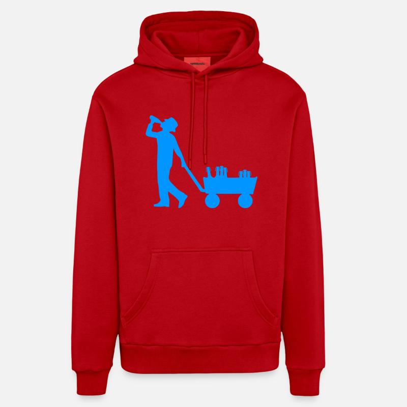Fête des pères - Sweat à capuche bio décontracté fabriqué en UE - rouge