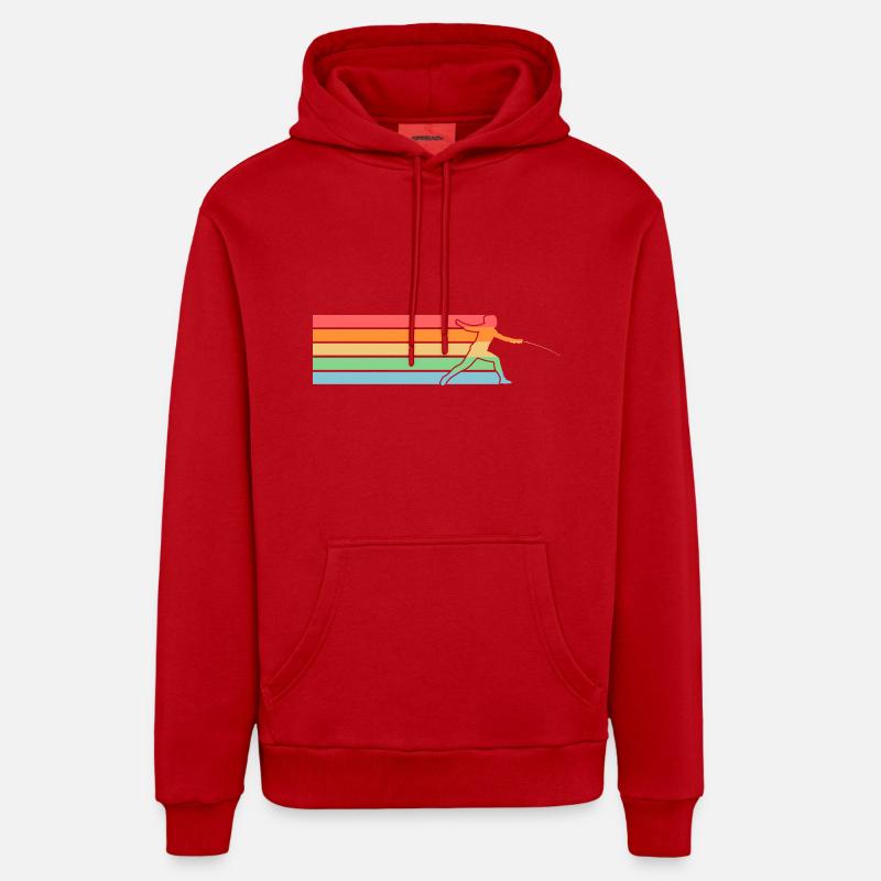 Clôture Clôture - Sweat à capuche bio décontracté fabriqué en UE - rouge