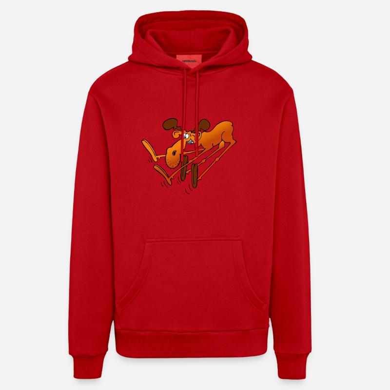 Élan - Sweat à capuche bio décontracté fabriqué en UE - rouge