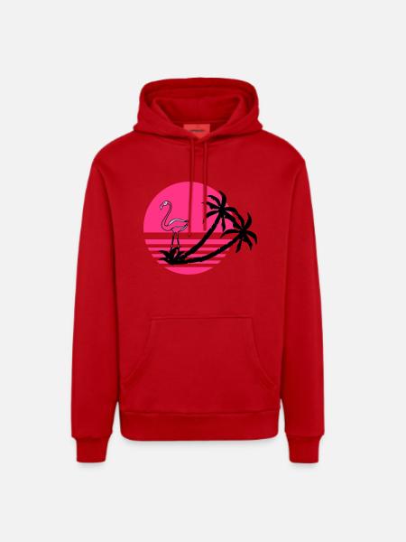 flamingo_island - Organic Relaxed Hoodie Made in EU - Rot