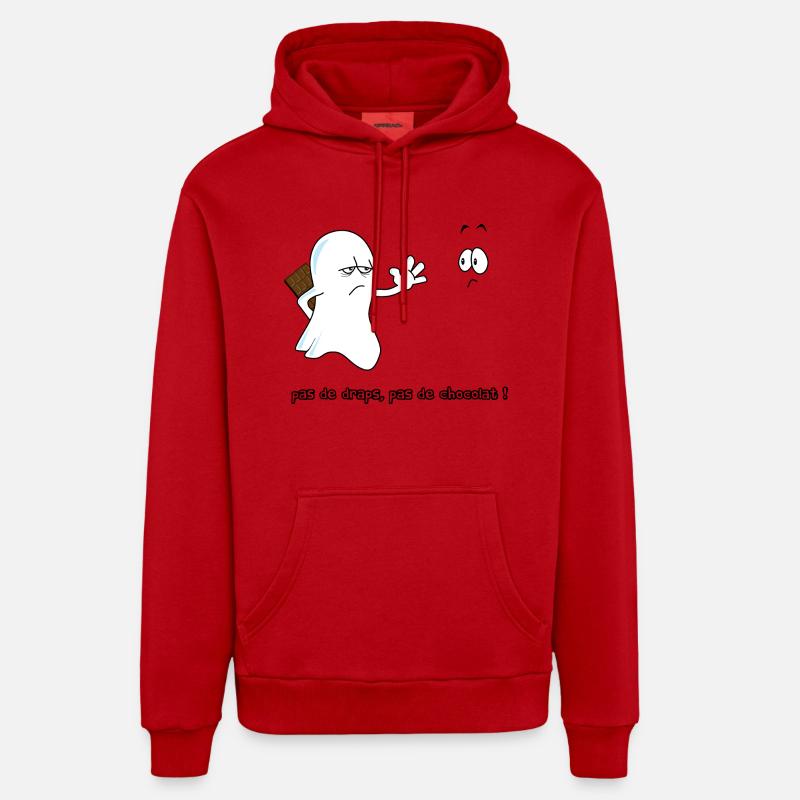 No choco - Sweat à capuche bio décontracté fabriqué en UE - rouge