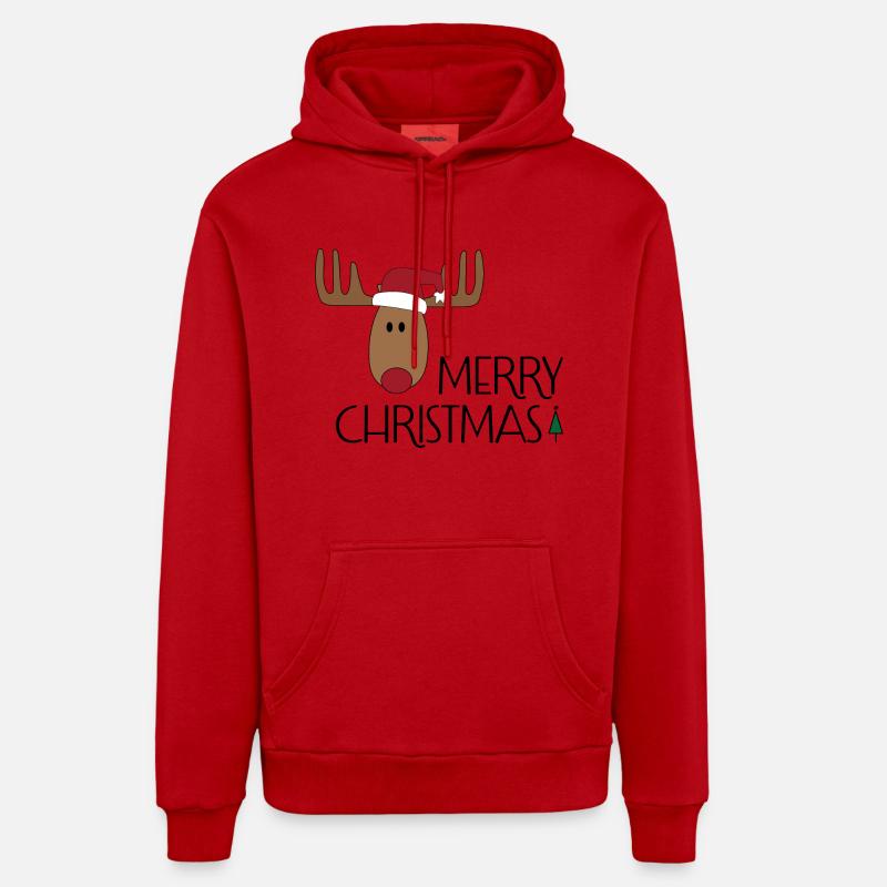 Joyeux Noël - Sweat à capuche bio décontracté fabriqué en UE - rouge