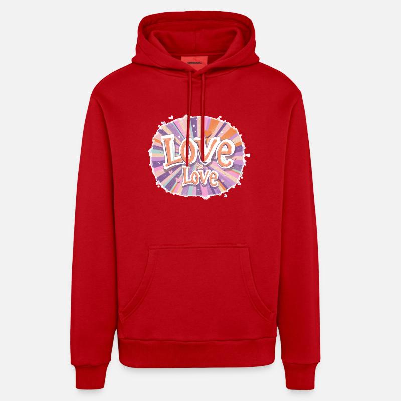 L’amour est l’amour 3 - Sweat à capuche bio décontracté fabriqué en UE - rouge