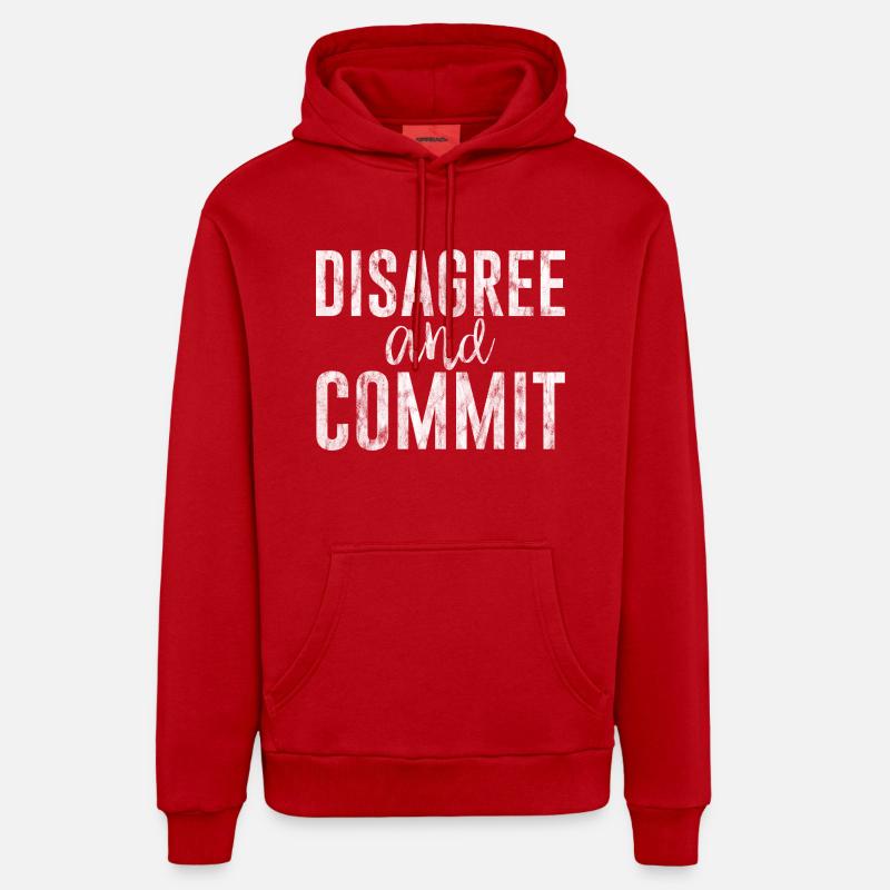 Disagree And Commit 3 - Organic Relaxed Hoodie Made in EU - Rot