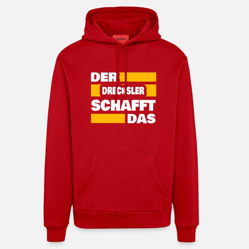 Drechsler als Arbeit - Organic Relaxed Hoodie Made in EU - Rot