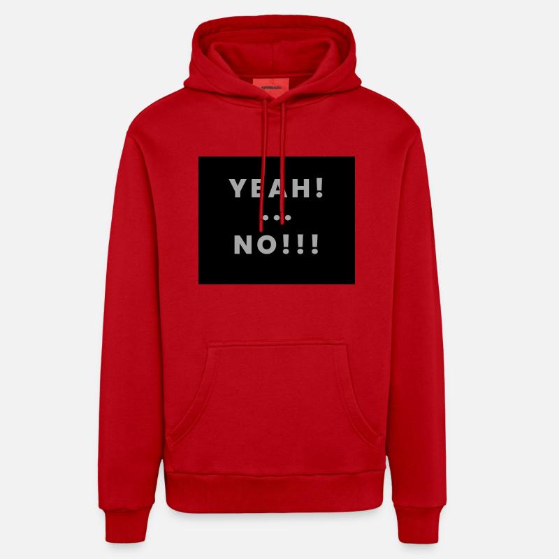 yeah no - Sweat à capuche bio décontracté fabriqué en UE - rouge